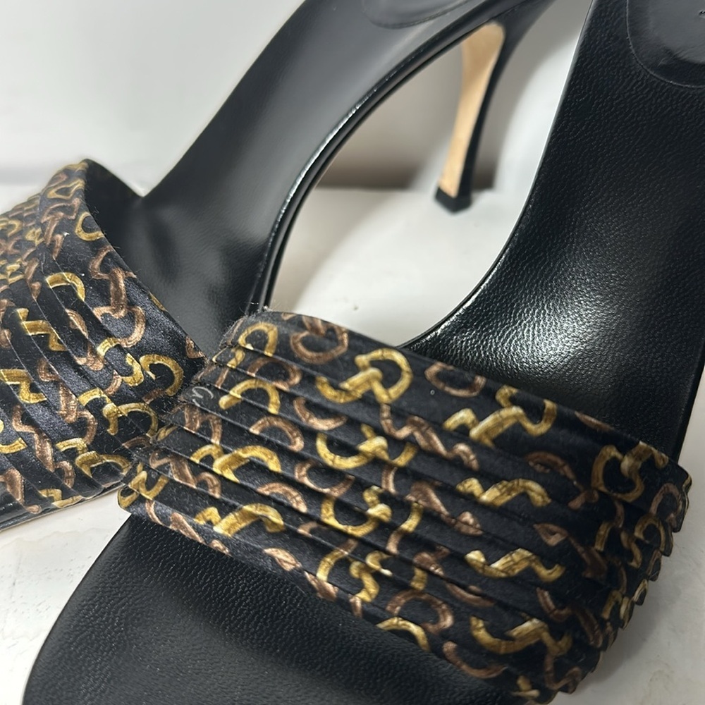 Gucci women’s horsebit accent satin slip on mule heels size 7.5 - Picture 4 of 11